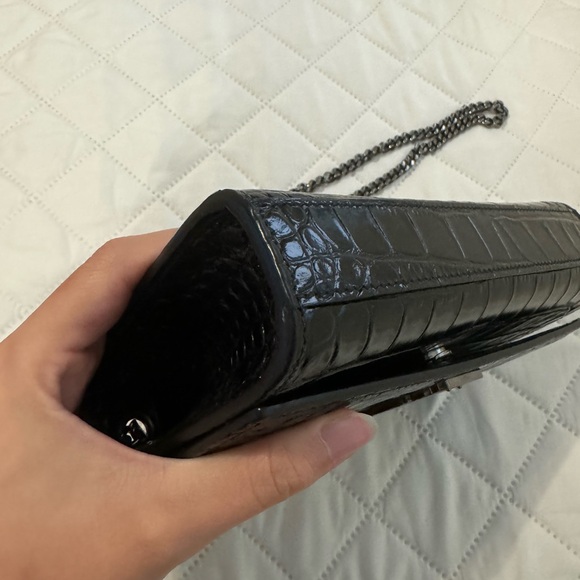 Saint Laurent Black Croc Small Kate Bag - Picture 8 of 11